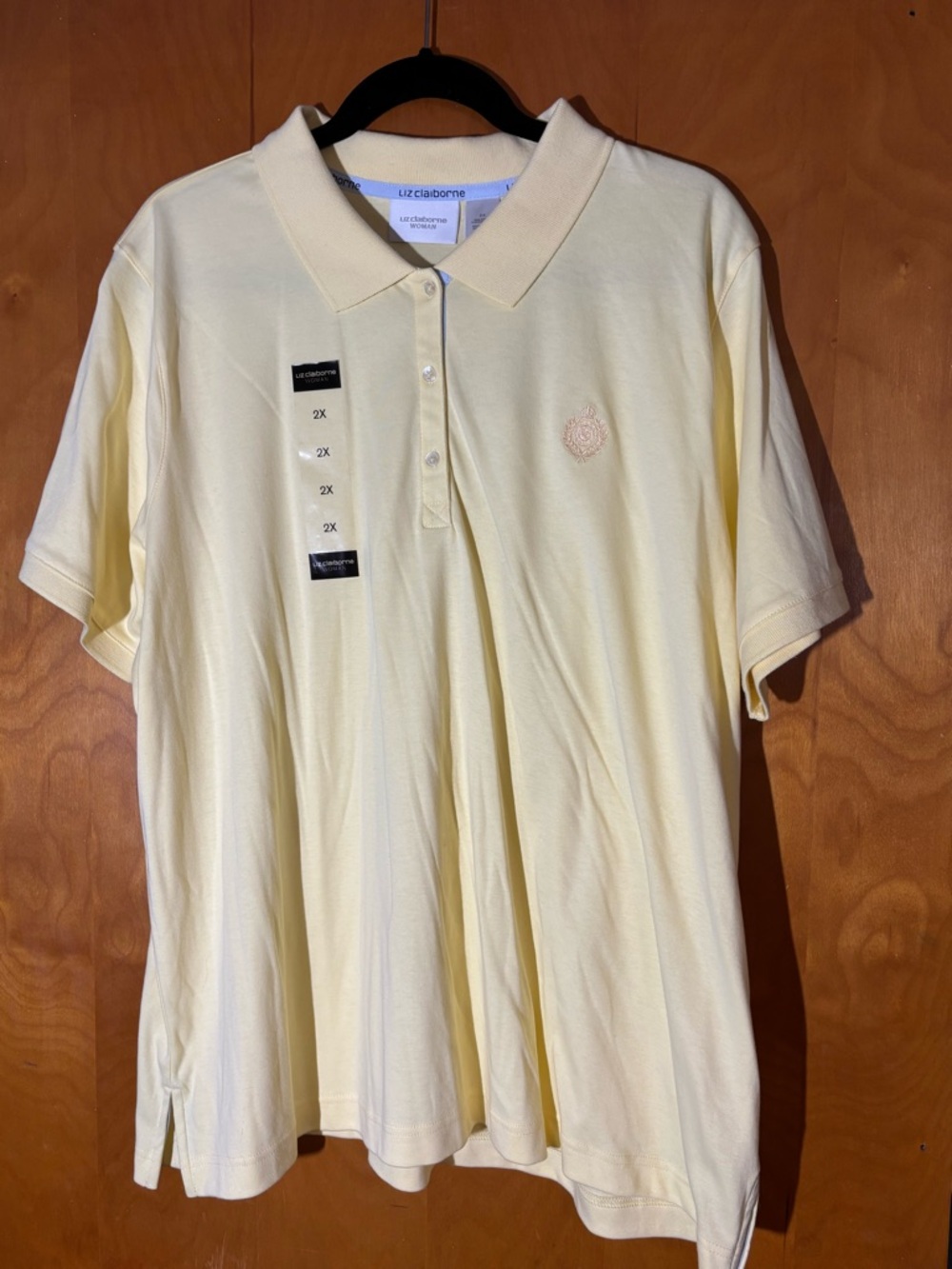 Liz Claiborne Pale Yellow Polo Shirt, size 2X